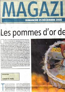HST ET DOC- CONTE DE NOEL DANS JOURNAL LA MONTAGNE 2005